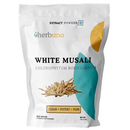 Safed (White) Musali Extract Powder - Herbuno